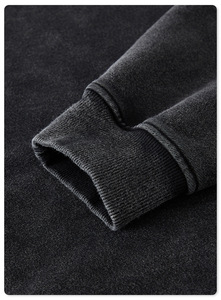 Sweat-shirt ras du cou vintage lavé pour hommes 440gsm Sweat-shirt de haute qualité Stone Washed 440 Gsm Blank Oversized jumper - Product Image 4