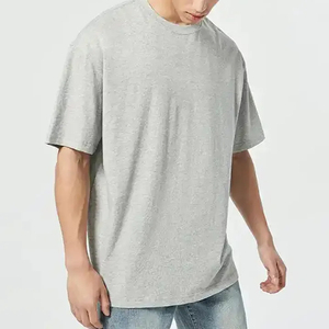 เสื้อยืดลำลองแขนสั้นขนาดใหญ่สำหรับผู้ชายเสื้อผ้าแนวสตรีทผ้าฝ้ายเปล่าแบบปรับแต่งได้สำหรับ100% - Product Image 1