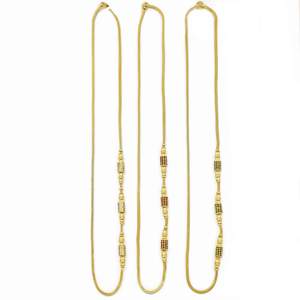 Collar de Moda al por Mayor de Latón con Baño de Oro Micro de 14K, 18K y 24K con Piedras de Circonita Cúbica y Cadena Mopu - Product Image 2