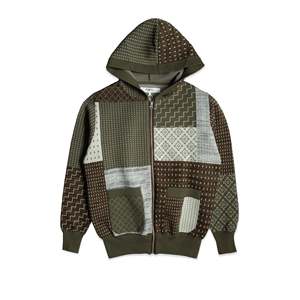 Chaqueta parka de punto con parches para hombre - Product Image 1