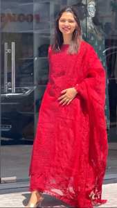 Ensemble Kurta en pur coton pour femmes, pantalon Dupatta, dernière conception kurti pour filles, ensemble 3 pièces 2024 pakistanais Salwar Kameez - Product Image 6