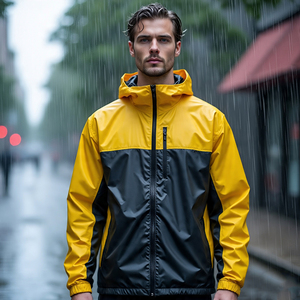 Chaquetas cortavientos con capucha para hombre, abrigos cortavientos informales para deportes al aire libre, chaquetas de lluvia impermeables para senderismo para hombre - Product Image 1
