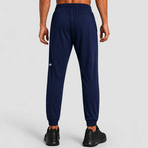 Joggers Hyper Fit bleu marine 100% coton, coupe classique, effet délavé tendance, tailles disponibles du XL au 6XL, coupe droite, légers - Product Image 3