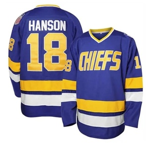 Camiseta de hockey sobre hielo de alta calidad personalizada, último estilo con números de apliques, suministro de servicio OEM 280 GSM - Product Image 1