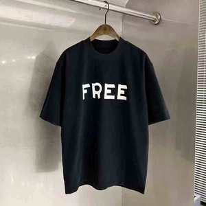 Camiseta holgada de manga corta informal estilo Hip Hop Retro para hombre, tela de punto de algodón 100%, transpirable, ecológica - Product Image 2