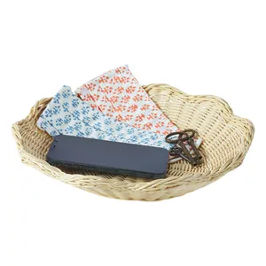 Bol à mélanger en rotin rond tissé à la main en fibre naturelle Vaisselle d'hôtel élégante et vaisselle de restaurant parfaite pour un repas élégant - Product Image 3