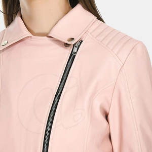 Chaqueta de cuero impermeable para mujer Chaqueta de cuero con cuello vuelto Chaqueta de cuero genuino de talla grande - Product Image 6