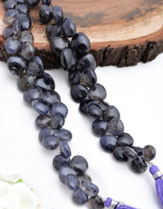 อิโอไลต์ทรงลูกแพร์เจียระไน 9 นิ้ว ธรรมชาติ สำหรับทำเครื่องประดับอัญมณี สร้อยคอ - Product Image 5