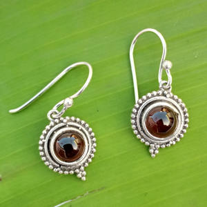 Wholesale Lightweight 925 Sterling <b>Silver</b> Garnet <b>Earrings</b> Cute <b>Wedding</b> Engagement Jewelry for Women Girls Christian Gift Parties - Product Image 1