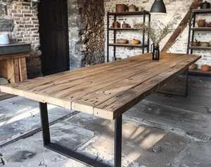 Mesa de comedor de madera maciza moderna hecha a mano para uso en apartamentos y hoteles, muebles ecológicos - Product Image 5