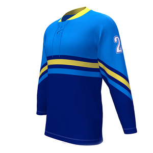 Maillots de hockey sur glace les plus vendus, impression par sublimation personnalisée, manches longues, cousus à la machine, maillots de hockey unisexes - Product Image 2