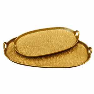 Bandeja de Servicio de Acero Inoxidable de Alta Calidad, Moderna, Rectangular, Decorativa para Bodas, Ligera, Personalizable con Asa - Product Image 5