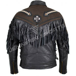 Blouson en cuir pour moto pour homme, cuir de vache véritable, coupe-vent, vêtements de sport, poches avant, fermeture éclair authentique, doublure matelassée - Product Image 3