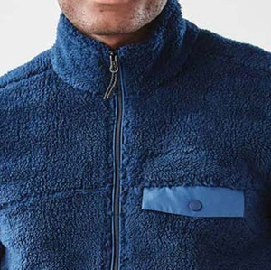 Veste d'hiver en polaire Sherpa ample et chaude avec poche zippée, vestes en polaire de chasse personnalisées, veste en polaire Sherpa coupe-vent - Product Image 5