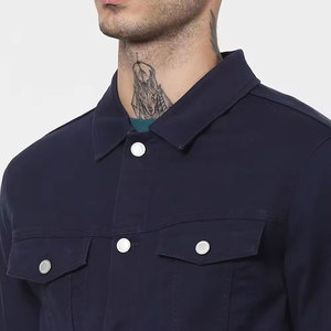 Veste en jean pour homme de qualité supérieure, boutons recouverts, prix bas, respirante, prix de gros, vente en ligne, vestes en jean tendance pour homme - Product Image 6