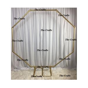 Toile de fond en forme d'arc de cercle en métal doré en vrac pour la décoration de fête de mariage en plein air à des prix acceptables - Product Image 6