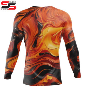 Protectores de erupción de manga larga de sublimación personalizada de calidad superior para hombres - Product Image 2