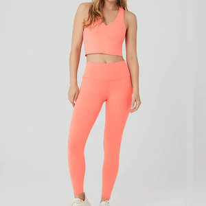 Ensemble de survêtement décontracté pour femmes personnalisé, en coton 100%, taille plus, écologique, respirant, vêtements de sport pour la salle de sport - Product Image 4