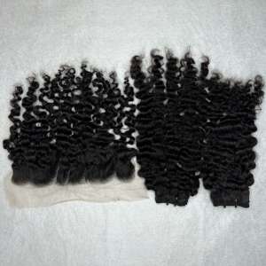 Venta al por mayor de cabello humano virgen 100% natural, cutícula alineada, cabello rizado vietnamita birmano en trama, de 30'' a 14'', para extensiones. - Product Image 5