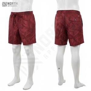 Shorts de bain pour hommes à taille mi-haute avec cordon de serrage, séchage rapide, décontractés, pour la plage, imprimés par sublimation écologiques, pour l'été - Product Image 3