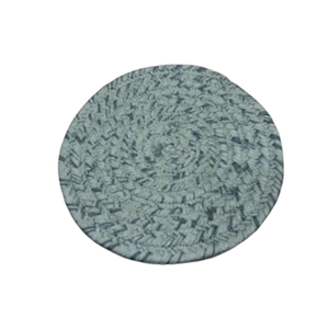 Alfombras de poliéster redondas modernas hechas a mano trenzadas a mano naturales antideslizantes resistentes para sala de estar dormitorio al aire libre - Product Image 3