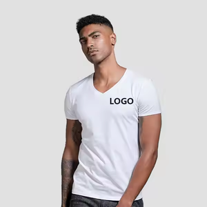 T-Shirt Homme 100% Coton Logo Brodé Personnalisé Manches Courtes Surdimensionnées Séchage Rapide Imprimé Tricoté - Product Image 5
