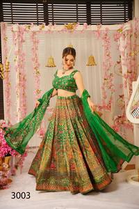 คอลเลกชัน lehenga choli ที่ออกแบบโดยนักออกแบบผ้าไหมแคตตาล็อกเต็มรูปแบบมีจำหน่ายในอัตราขายส่งออกแบบโดยนักออกแบบ lehenga choli - Product Image 2
