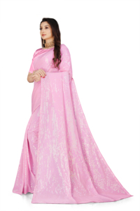 FABZONE lanza nuevos saris de seda georgette de diseño con estampado intenso, tejido zari y lentejuelas, con blusa elegante para ocasiones especiales. - Product Image 3