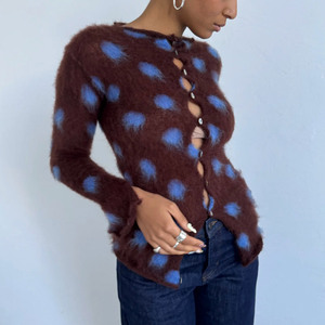 Cardigan Lavorato a Maglia a Pois di Alta Qualità - Giacca Maglione Oversize con Bottoni per Autunno/Inverno <span class=keywords><strong>Su</strong></span>éter De Mujer - Product Image 2
