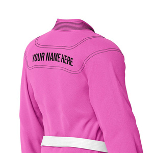Kimono de Jiu-Jitsu Rose Audacieux Personnalisable pour Femmes et Hommes - 100% Coton Léger Haute Résistance pour Sparring Intense - Product Image 3