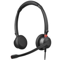 Casque de centre d'appels personnalisé en gros avec microphone, casque de service, suppression du bruit, téléphone filaire, casque de centre d'appels téléphonique