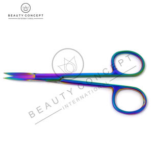 Ciseaux à ongles pour droitiers, lames incurvées en acier inoxydable de qualité supérieure, multicolores, durables, pour manucure et cuticules - Product Image 2