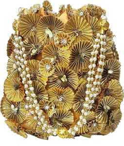 Bolso Potli con bordado Gota hecho a mano para mujer, bolso Potli a juego con traje pakistaní para mujer, regalo para bodas y Sangeet. - Product Image 3