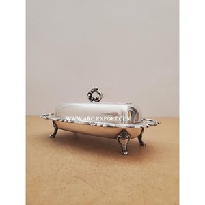 Boîte à beurre en acier inoxydable avec logo personnalisé de qualité supérieure plat à beurre plateau à beurre avec couvercle vaisselle articles de cuisine - Product Image 2