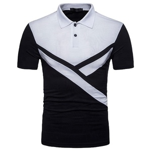 Polo en coton piqué design personnalisé pour hommes, chemise de marque de qualité, usine chinoise à manches courtes de haute qualité, collection été 100 pour hommes - Product Image 2