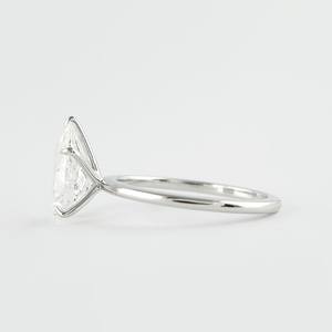 Anillo de Compromiso con Diamante Cultivado en Laboratorio de 1.5 Quilates, Corte Pera, Oro Blanco de 18 Quilates, Chapado en Oro, Estilo Vintage, Halo, Regalo de Aniversario de Bodas, Certificado IGI - Product Image 3