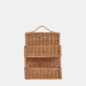 <b>Wall</b>-mounted Natural Rattan Modern Geometric <b>Storage</b> <b>Basket</b> - Product Image 1