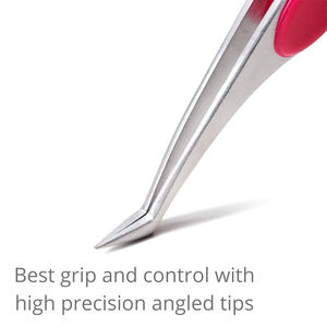 REMEDA-Pinzas de punta en ángulo de alta precisión, 12cm, agarre de cojín, pinzas de joyería con potencia Manual, juego de instrumentos de puntas en ángulo fino - Product Image 3
