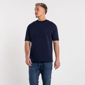 T-shirts pour hommes de haute qualité T-shirt Streetwear à épaules tombantes pour hommes T-shirts respirants à coupe ample et lourde - Product Image 4