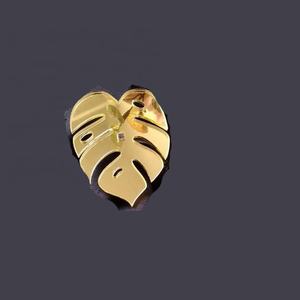 Anneau de serviette en acier inoxydable plaqué or, design unique de feuille, décorations de Banquet de mariage haut de gamme, anneau de serviette de haute qualité - Product Image 1