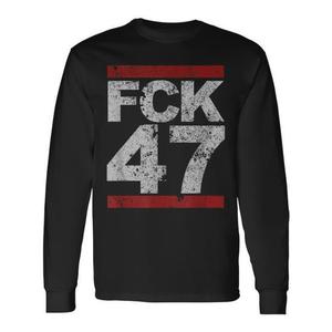 T-shirt promozionale a maniche lunghe effetto distressed FCK 47 - Product Image 1