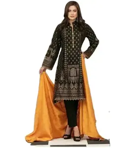 Nuevo Diseño 2023, Shalwar Kameez Pakistaní de Primera Calidad, Vestidos Casuales de Lona para Mujer, Precio al por Mayor, Personalizado, ODM, Grupo AMK - Product Image 6