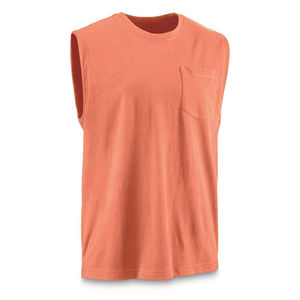 Custom <b>Tank</b> <b>Top</b> <b>Men</b> Gym Fitness Plain <b>Black</b> Drop Armhole Cotton Oversized Sleeveless T Shirt - Product Image 3