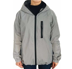 Venta al por mayor chaquetas de lona reflectantes transpirables para primavera otoño deportes correr ropa de calle cortavientos detalle reflectante brillante - Product Image 5