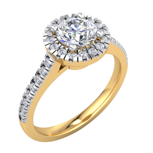 แหวนทอง14K สุดหรูของผู้หญิงคลาสสิกพร้อม0.72Cts ชัดเจนเทียบกับเครื่องประดับเพชรปลูกในห้องทดลอง - Product Image 1