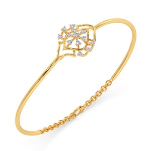 14K <b>Gold</b> Dainty Unique Diamond <b>Bracelet</b> Lab Grown Fine Jewelry Gift Elegant <b>Bangles</b> - Product Image 4