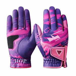 Left Hand Right Hand Golf <b>Gloves</b> Comfortable Fit Anti-Slip Grip wrist protection Breathable Durable Leather Golf <b>Gloves</b> - Product Image 1