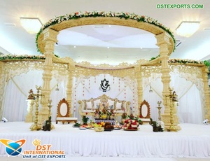 Superbe Design de Mandap que vous devez réserver pour votre mariage Avni Mandap par Dst exporte le meilleur fabricant de Mandap de mariage indien - Product Image 4