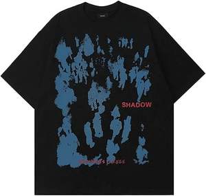 Camiseta Hip Hop para Hombre, Estilo Holgado, Personalizada con Gráficos DTG, Lavado Ácido Vintage, Patrón 3D, Camisetas Personalizadas - Product Image 1