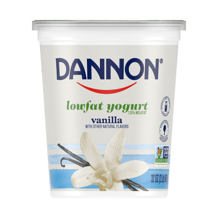Оптовая продажа йогурт контейнер Dannon йогурт с крышкой и ложкой